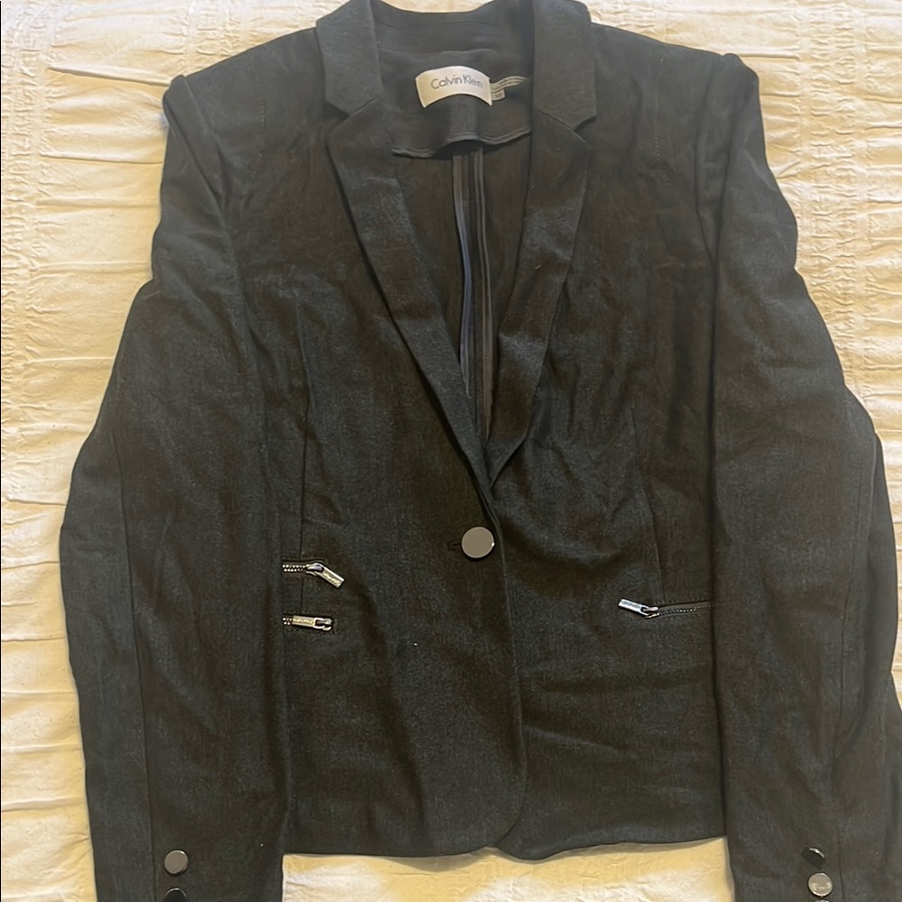 Calvin Klein Women's Grey Blazer